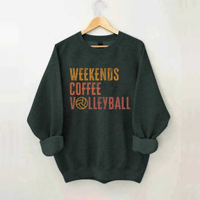 Weekends coffee volleyball Members Sweatshirt