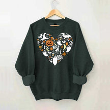 Happy Halloween Doodles Heart Sweatshirt