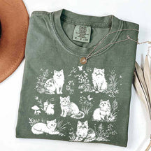 Vintage 90s Cats Pet Floral T-Shirt