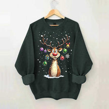 Cute Merry Christmas Vintage Reindeer Sweatshirt