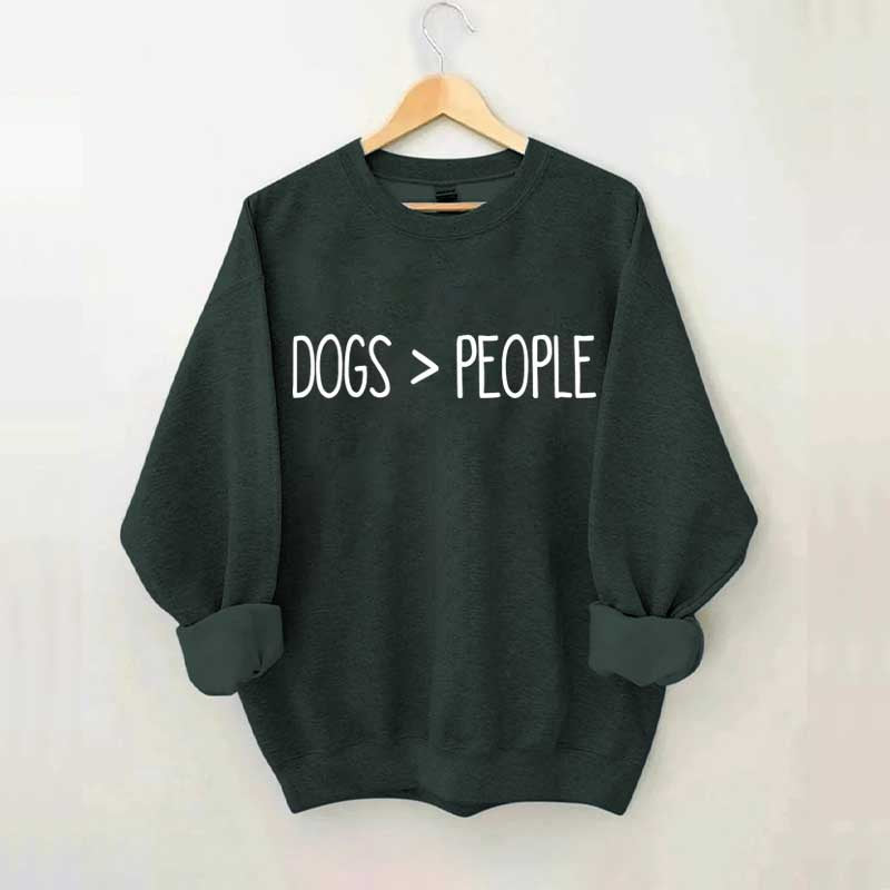 Dogs Over People Minimalist Sweatshirt