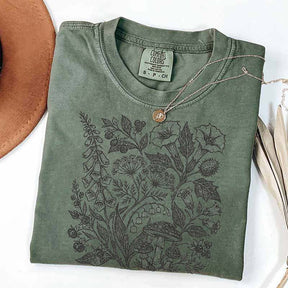 Retro Poisonous Plants Dark Academia Botanical T-Shirt