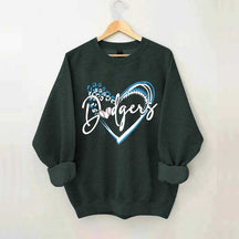 Dodgers Baseball Heart Sweatshirt