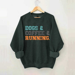 Dogs Coffee Running Relaxation Sweatshirt
