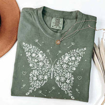Floral Butterfly Dandelion Wildflower T-Shirt