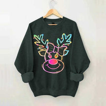 Neon Reindeer Christmas Sweatshirt