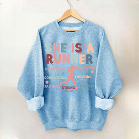 Half Marathon Running Religous Sweatshirt
