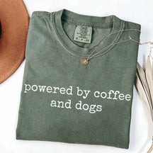 Powered By Coffee And Dogs T-Shirt