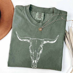 Comfort Colors Boho Cow Skull T-Shirt