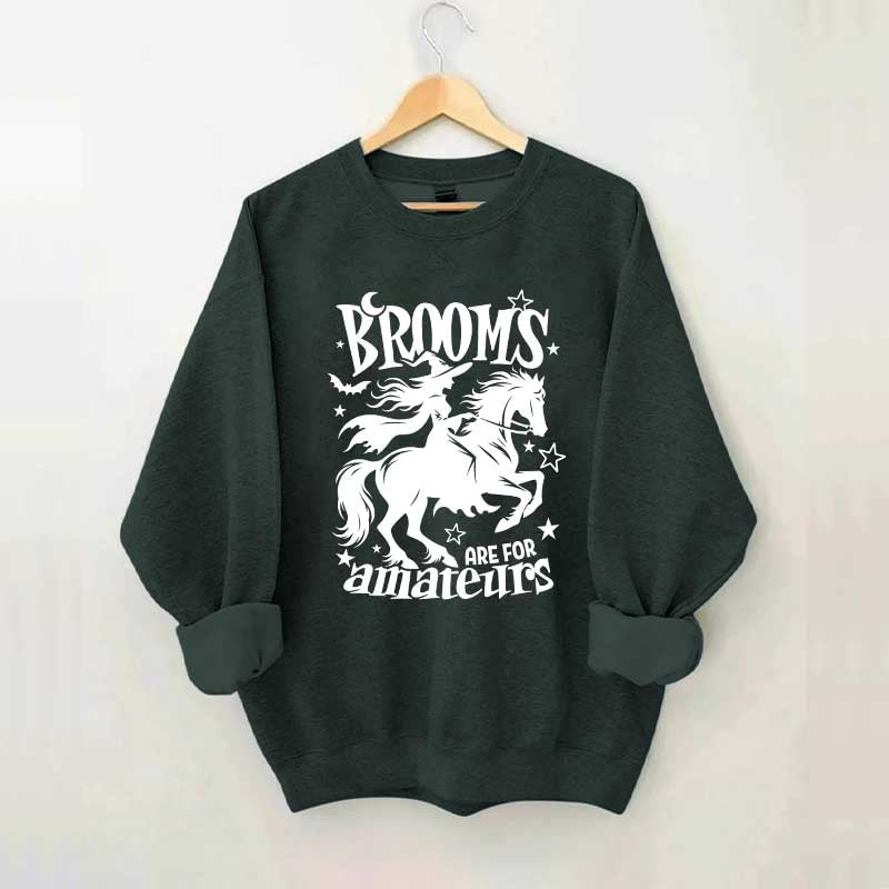 Funny Witch Riding Horse Sweatshirt