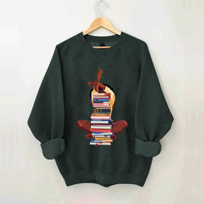 Black Woman With Books Sweatshirt