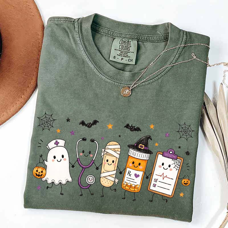 Halloween Nursing Doodle T-Shirt