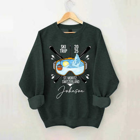 Custom Family Ski Vacation Sweatshirt
