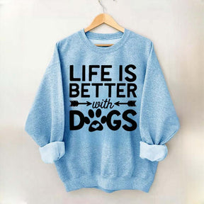 Life Is Better With Dogs Heavy Blend Sweatshirt