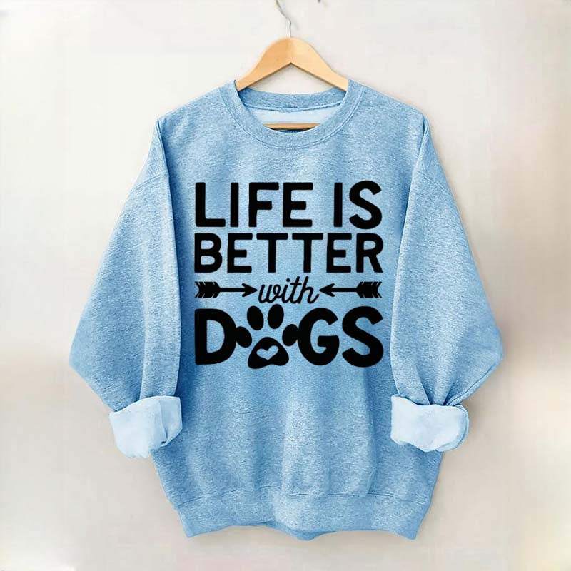 Life Is Better With Dogs Heavy Blend Sweatshirt