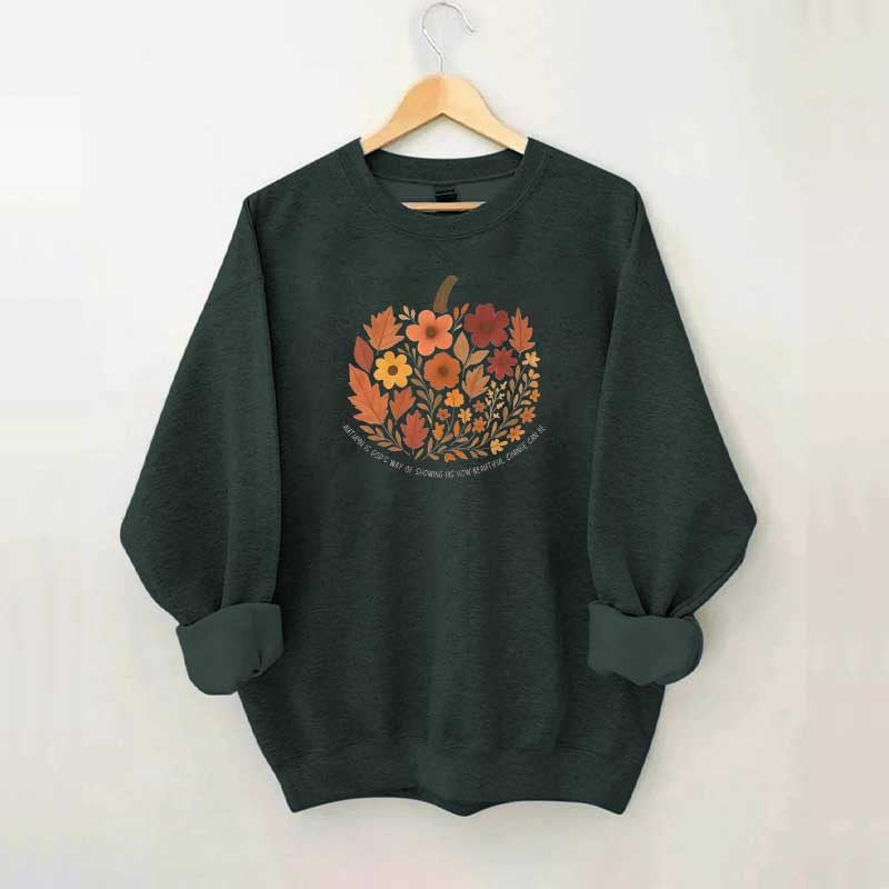 Autumn Leaves Faith Fall Crewneck Sweatshirt