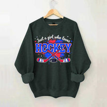 Cozy Gildan Hockey Girl Sweatshirt