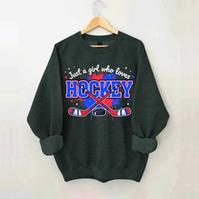 Cozy Gildan Hockey Girl Sweatshirt