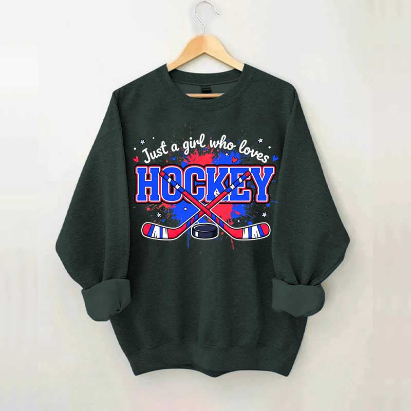 Cozy Gildan Hockey Girl Sweatshirt