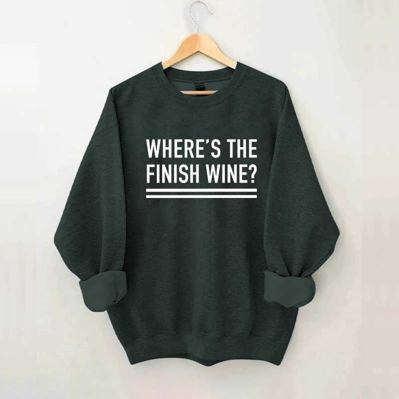 Where's the Finish Wine Muscle Sweatshirt