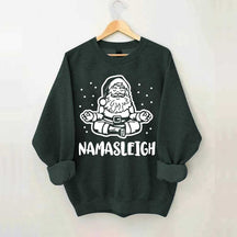 Namasleigh Funny Santa Christmas Sweatshirt