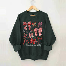 Christmas Coquette Bow Holiday Sweatshirt