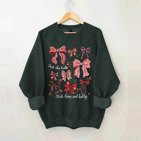 Christmas Coquette Bow Holiday Sweatshirt