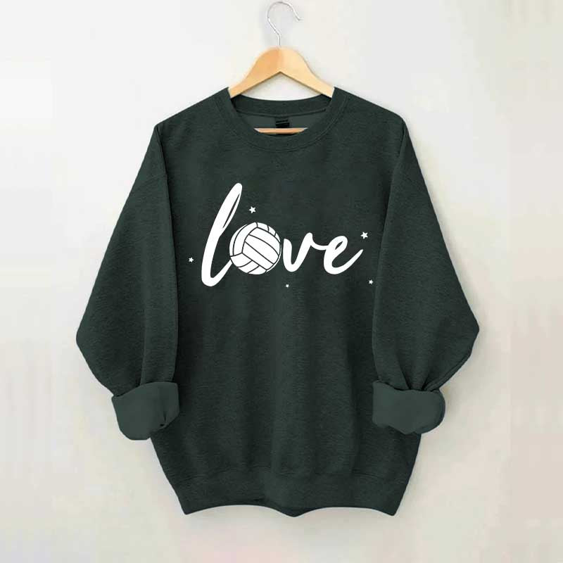 Simple Black Volleyball Journal Lover Sweatshirt