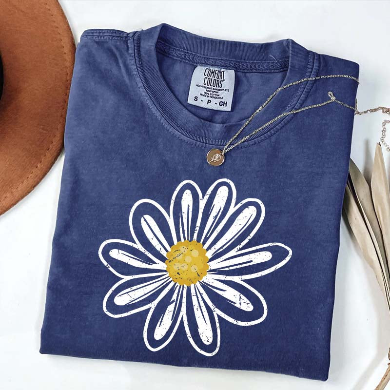 Daisy Flower Graphic Cute Summer T-Shirt