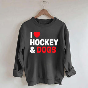 I Love Hockey & Dogs Sweatshirt