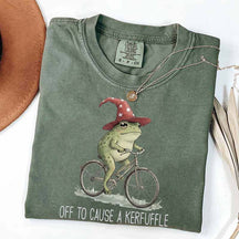 Off To Cause A Kerfuffle Frog T-Shirt