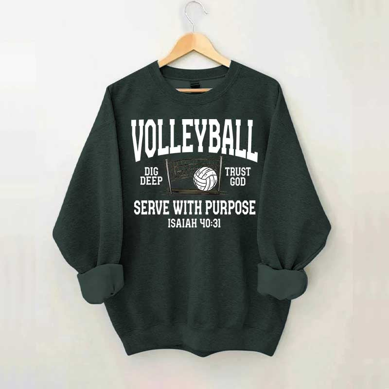 Volleyball Serve with Purpose Coach Sweatshirt
