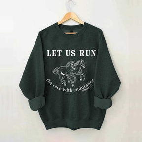 Run the Race Horses Sweatshirt