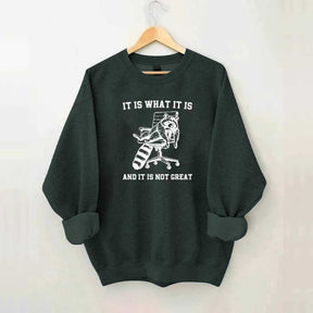 It Is What It Is Racoon Sweatshirt