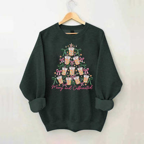 Merry and Caffeinated Tree Sweatshirt