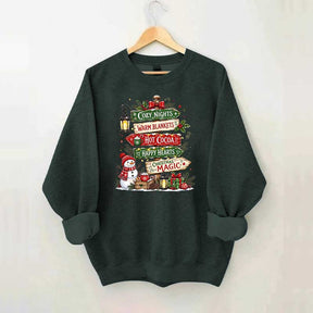 Funny Watercolor Christmas Signpost Sweatshirt