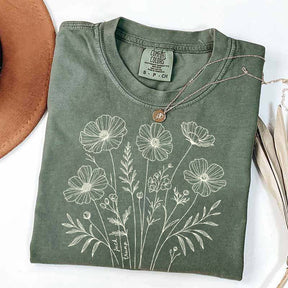 Comfort Color Flowers Lover GIfts T-Shirt