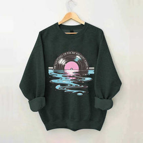 Time Casts A Spell On You Retro Vinyl Record Sweatshirt