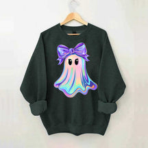 Shimmering  Iridescent Glitter Ghost Sweatshirt