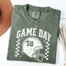 Football Season Game Day Custom Number T-Shirt