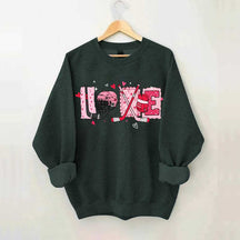 Hockey Valentine Heart Sweatshirt