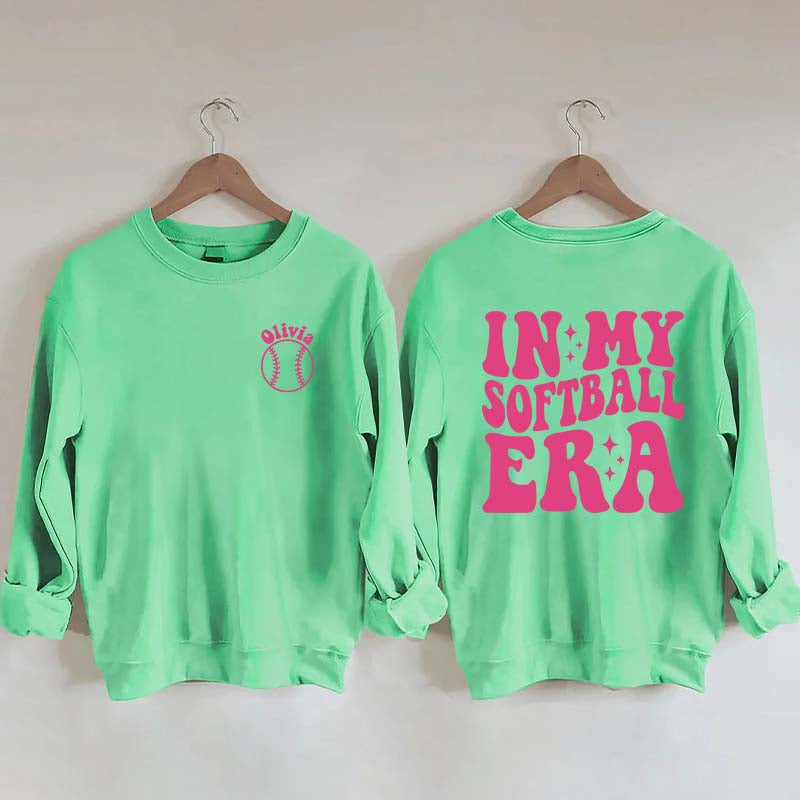 Personalized In My Softball Era Sweatshirt