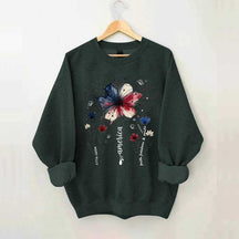 USA 250th Anniversary Floral Sweatshirt