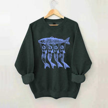 Vintage Tinned Fish Mermaid Sweatshirt