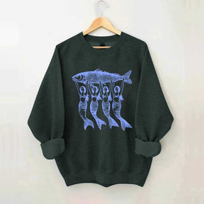 Vintage Tinned Fish Mermaid Sweatshirt