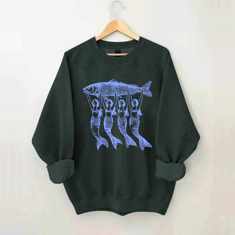 Vintage Tinned Fish Mermaid Sweatshirt