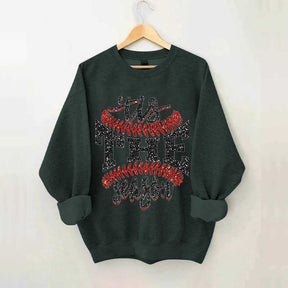 Tis The Season Baseball Sports Game Day Sweatshirt
