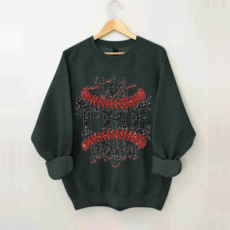Tis The Season Baseball Sports Game Day Sweatshirt