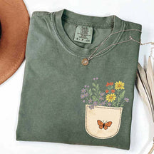 Wild Flowers Pocket Comfort Color T-Shirt