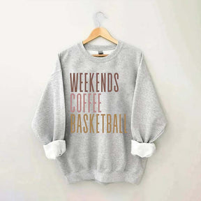 Weekends Coffee Basketball Sweatshirt